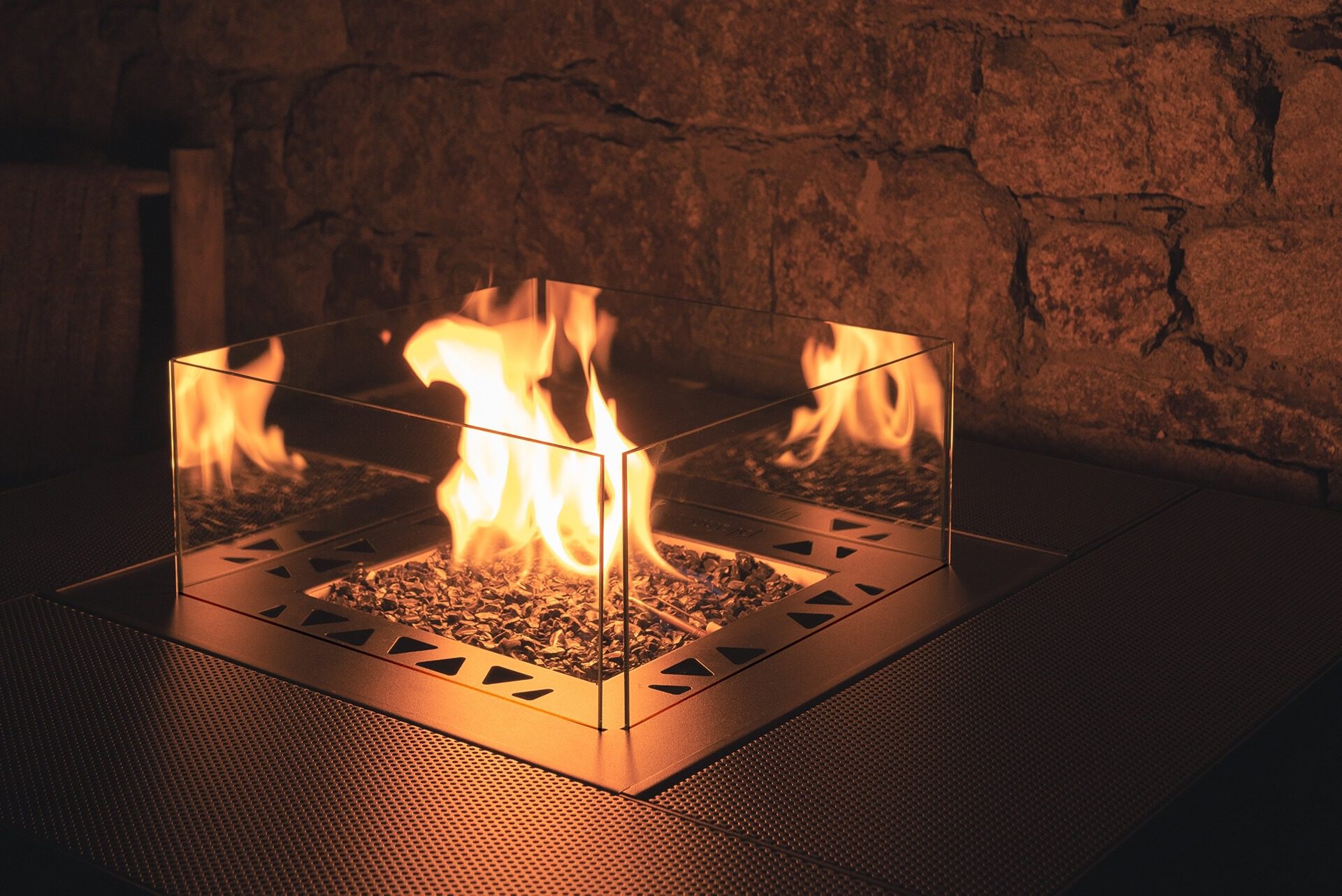 Square Table - outdoor fire table