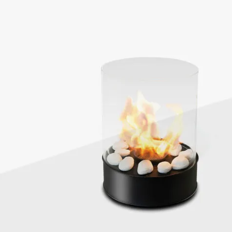 chauffage décoratif au propane pour votre jardin et votre terrasse Chauffage au gaz pour le patio noir portable et autonome Planika Faro couverture incluse 